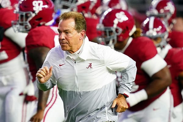 Nick Saban coaching Alabama demonstrating leadership culture principles