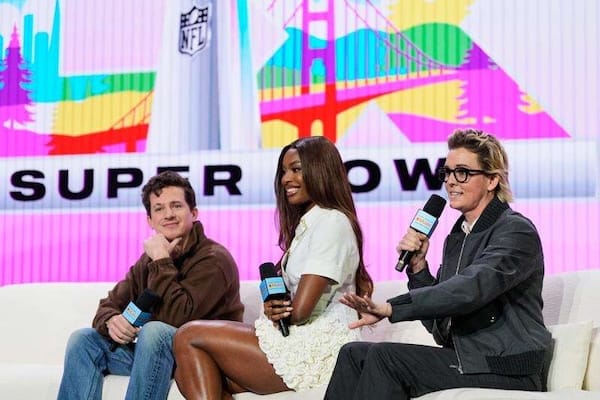 Super Bowl 2026 performers Charlie Puth, Coco Jones, and Brandi Carlisle