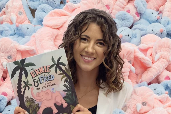 Illustrating Pink Ernie and Blue Fred with Briana Spence